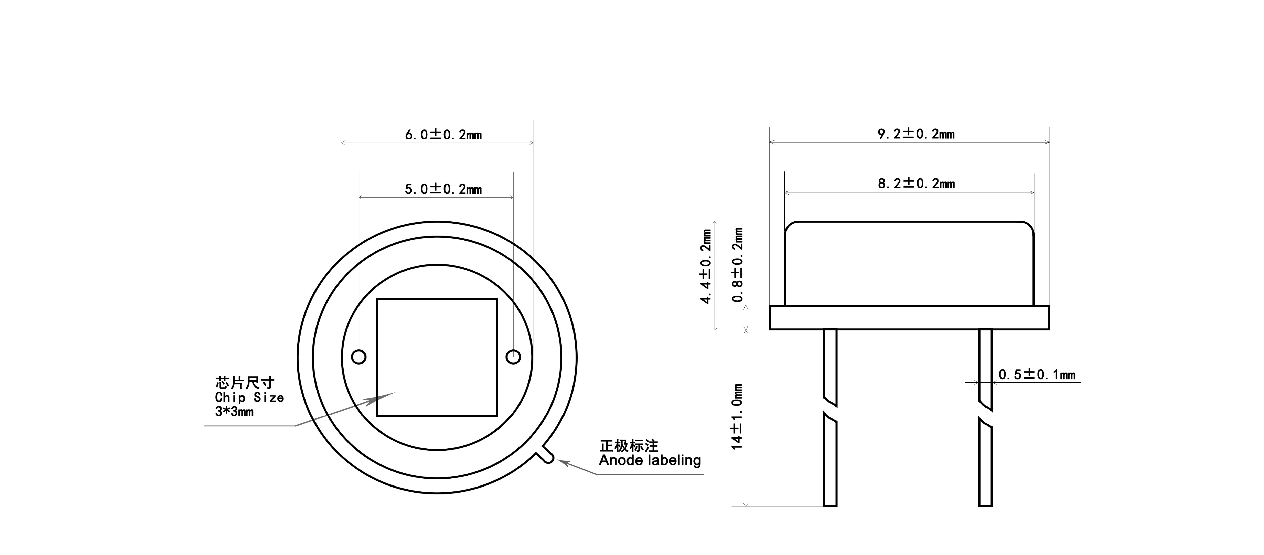 硅光电池尺寸图