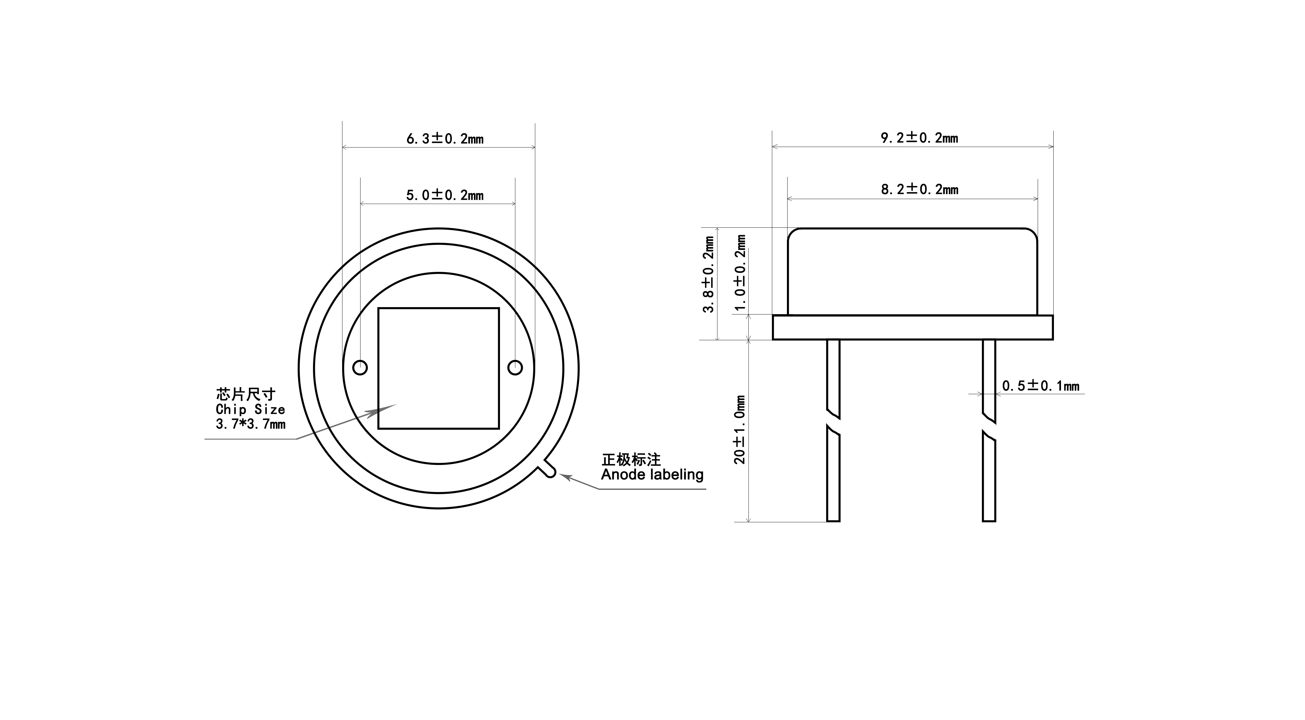 硅光电池尺寸图