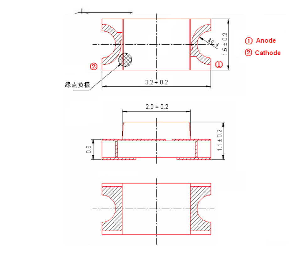 光敏传感器(SMD1206封装) 光敏IC型 光电子器件